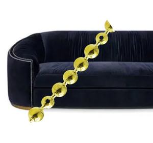 Dekoratif logam mengkilap 11mm emas Domed pelapis Tack Roll Stud strip untuk furnitur - Product Image 1
