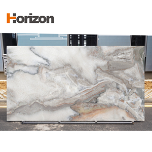 Trắng calacatta vàng tĩnh mạch 3D mực in Đá Thạch Anh thiết kế Đá Nhân Tạo nhà bếp hàng đầu Countertop lớn <span class=keywords><strong>slab</strong></span> - Product Image 1