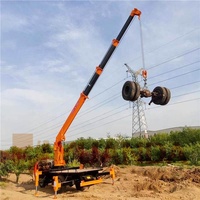 Grue télescopique de levage de charge de 500 kg, 1000 kg, 1 tonne, 2 tonnes, pour plateau de camion, camionnette, mini-grue de 1 tonne pour camionnette