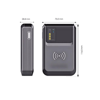 Lector RFID UHF Portátil, Lector para Android e iPhone, Material ABS, Mini Lector UHF de Mano para Gestión de Inventario en Almacenes y Comercios
