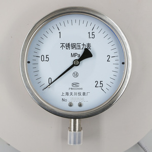 เกจวัดแรงดันสแตนเลส Y-150BF 150 มม. 0-2.5MPa สำหรับหม้อไอน้ำ - Product Image 2