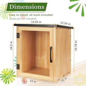 Wooden Book Box Solid Wood <b>Wall</b> <b>Mounted</b> Outdoor <b>Storage</b> Organizer Rectangle Shape Sk-113 - Product Image 3