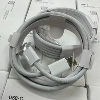 Câble USB C tressé d'origine 60W PD 3ft 6ft 1m 2m Câble de données USB C Type C vers Type C pour iPhone 16/15 PRO MAX Android