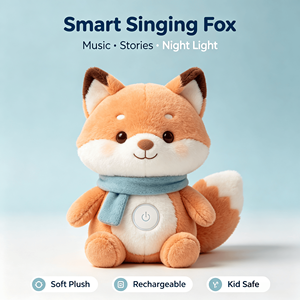 Peluche <span class=keywords><strong>Renard</strong></span> Chanteur Intelligent à Prix de Gros, Jouet Éducatif pour Tout-petits, Cadeau de Fêtes, Couleur Personnalisée, Logo Personnalisé, PP - Product Image 1
