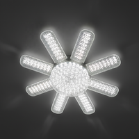 Lampe LED pliable d'urgence à 8 feuilles en aluminium, AC 85-265V, avec base E27/B22, source lumineuse SMD 2700-6500K pour usage résidentiel