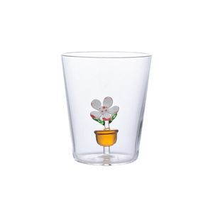 Logo personalizzato fatto a mano alto <span class=keywords><strong>borosilicato</strong></span> trasparente <span class=keywords><strong>vetro</strong></span> creativo tazza di acqua tazze di caffè - Product Image 5