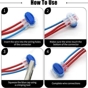 Connecteur bleu étanche en gros, rempli de gel, 314, auto-dénudant, pour tondeuse à gazon - Product Image 3