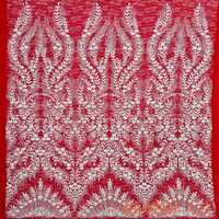 Tissu en dentelle 3D 100% polyester écologique, largeur 130 cm, pour robes de mariée et accessoires de fête
