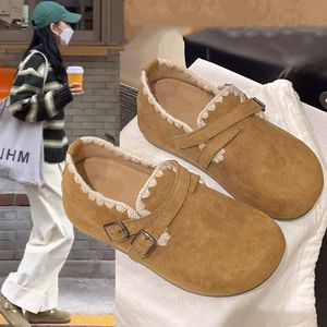 Zapatos Planos de Mujer, Otoño-Verano 2026, Estilo Retro, Punta Redonda, Textil y PU, Sin Cordones, Cómodos, Versátiles, para Uso Diario - Product Image 3