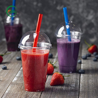 Couvre-gobelets en PLA compostable pour boissons hautes et garnitures flottantes, idéal pour les bars à smoothies et les confiseries