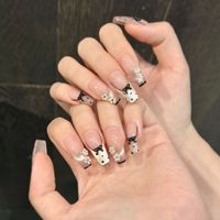 Ongles press-on œil de chat faits main, vente en gros, styles personnalisés variés, expédition stable, directement de l'usine