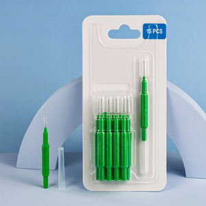 Dupont Nylon riutilizzabile spazzole interdentali 15 pz Blister Card pacchetto con logo personalizzato spazzola interdentale - Product Image 5