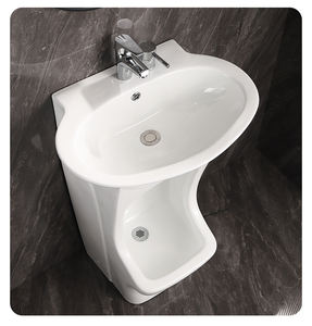 무슬림을위한 현대 세라믹 우두 분지 욕실 학교를위한 세라믹 타원형 세면대 - Product Image 4