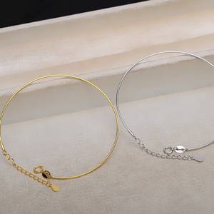 Pulsera de Alambre de Seda Plateada Lulu Tong, Estilo Tornillo, Plata S925, 0.9mm, Accesorios de Joyería DIY para Mujer, Gargantillas de Moda, Collares 4953 - Product Image 3