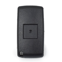 Coque de clé de voiture métallique de remplacement haut de gamme pour système d'entrée sans clé, avec 3 boutons, lame HU83 non coupée, support de pile CE0536