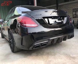 Labio difusor de parachoques trasero de fibra de carbono estilo C63 SD para <span class=keywords><strong>Mercedes</strong></span> Benz Clase C W205 C43 Kit de carrocería - Product Image 4