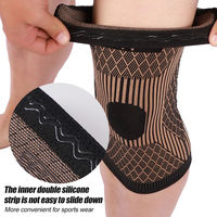 Genouillère de protection sportive en tissu tricoté 3D à haute teneur en cuivre avec protection contre la pression