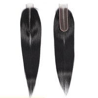 Venta al por mayor Kim K 2x6 Cierre de encaje suizo transparente 100% Cabello humano virgen brasileño Cierre de encaje Parte media profunda Cierre Kim K