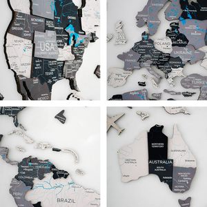Mappa del Mondo in Legno 3D all'Ingrosso per Decorazione Casa e Ufficio - Product Image 6