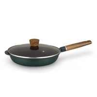 Ensemble de poêles à frire antiadhésives en aluminium de 11 pouces et 28cm avec couvercle