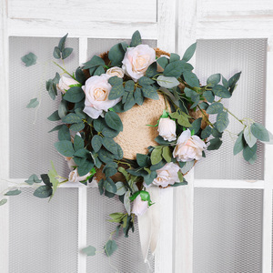 Guirnaldas de Rosas Artificiales de 100cm-200cm, Blancas, Rosas, Color Champán, Rojas, Flores de Seda y Plástico para Decoración de Bodas, Hogar, Paredes y Techos - Product Image 1