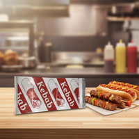Pochette en papier kraft écologique jetable avec doublure en aluminium, impression flexo, logo personnalisé, pour kebab, poulet, hot-dog, sandwich, hamburger