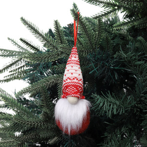 Đồ trang trí Giáng sinh treo cây thông Noel thủ công kiểu Thụy Điển, búp bê Gnome không mặt bằng vải nhung, mặt dây chuyền, móc khóa đồ chơi Giáng sinh vui vẻ - Product Image 5