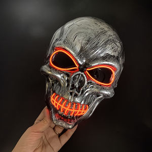 Halloween Squelette Masque Complet Glowing Horror Head Cosplay <span class=keywords><strong>Accessoire</strong></span> Prop Plastique Chapeaux Déguisement pour la Nuit - Product Image 2