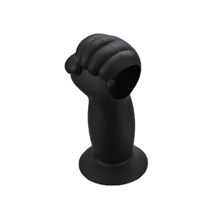Butée de porte en silicone avec trou, support mural magnétique anti-collision pour poignée de porte de salle de bain ou de toilettes, design moderne et simple - Product Image 2