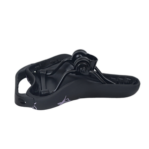 Asiento de <span class=keywords><strong>Bicicleta</strong></span> Negro Estampado al por Mayor, 24x14cm, 361g, de Cuero PVC con Agarre Trasero y Abrazadera de Riel de Acero - Product Image 5