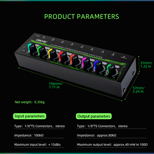 HA800 PRO Nuevo Amplificador de Auriculares Profesional de Alta Fidelidad, Amplificador de Audio Estéreo de 8 Canales con Luz RGB y Control de Volumen para DJs y Estudio - Product Image 5