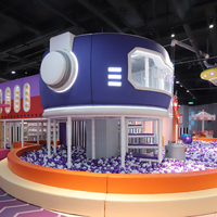 Équipement de parc d'aventure sportif commercial intérieur, installations de divertissement souples pour enfants, piscine à balles, château gonflable, mini-terrain de jeux