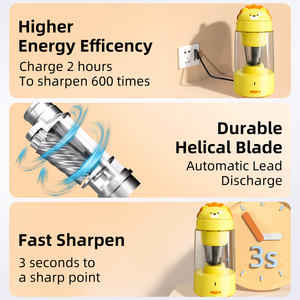 Taille-crayon électrique automatique de qualité supérieure en forme de <span class=keywords><strong>lion</strong></span> avec batterie au lithium rechargeable certifié CE pour usage au bureau - Product Image 6