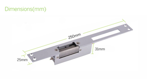 Gâche électrique 12V CC à sortie de signal, type étroit et long, en acier inoxydable, à sécurité électronique, réglable - Product Image 4