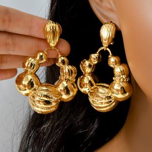 Zeadear Nuevos Aretes de Aro Clásicos de Moda Chapados en Oro de 14k para Mujer - Product Image 3