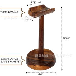 Soporte de madera maciza para auriculares, base de soporte personalizada para ordenador, estante de almacenamiento de audio, expositor decorativo - Product Image 5