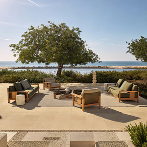 Luxury Modern Hotel <b>Patio</b> Solid <b>Wood</b> Uv Resistant Coffee Table Garden Planters Landscape Dining <b>Set</b> Outdoor Furniture Yk-sf-v11 - Product Image 5