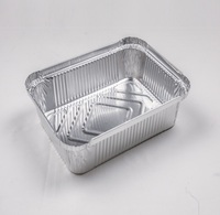 Barquettes de cuisson rectangulaires en aluminium avec couvercle en plastique, en papier, résistantes au four, pour poulet rôti et barbecue