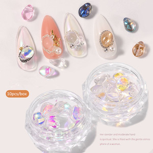 Misscheering 10 unids/caja de Cristal AB arte de uñas decoraciones Aurora Irregular Pixie joyas de piedras - Product Image 4