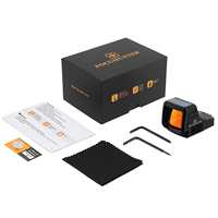 Mira de Punto Rojo Réflex Solar Táctica Focushunter para Caza con Ventana Grande de 1x26 mm, Sensor de Movimiento, a Prueba de Golpes y con Múltiples Retículas