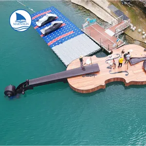 Muelle de pontones modular de plástico puente flotante a la venta diseño de muelles de jet ski flotante HDPE usado