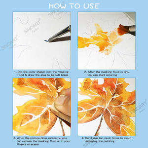 Gomme à dessin SINOART 35 ml, fluide de masquage pour la peinture à l'aquarelle et divers projets artistiques, dissolvant liquide pour frisket - Product Image 4