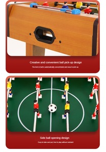 Mesa de Futbolín Clásica de Madera MDF de 69 cm para Interiores, Juguete Deportivo Familiar Educativo de Doble Competición - Product Image 6