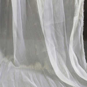 Valance and swagdenierhigh-t-quality Silk Chiffon Fabric 120D Sheer Chiffon gasa blanca telón <span class=keywords><strong>de</strong></span> fondo <span class=keywords><strong>para</strong></span> la decoración - Product Image 3
