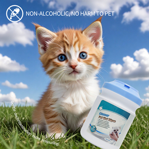 Vente en gros bon marché Lingettes humides pour animaux de compagnie à base de plantes Lingettes de toilettage pour animaux de compagnie Lingettes humides douces pour animaux de compagnie - Product Image 4
