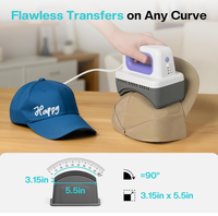 Prensa para Gorras Likcut Hat Press SZ01, Máquina de Prensa de Calor Ligera para Gorras con 4 Niveles de Calentamiento para Vinilo y Proyectos de Transferencia de Calor