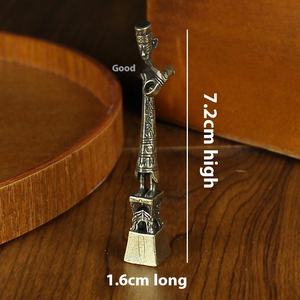 Antichi Sanxingdui ornamenti in bronzo stile antico in ottone artigianato puro rame statue di animali incise oro souvenir turistici - Product Image 3