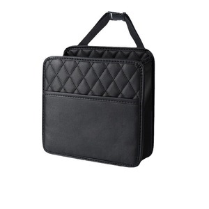 Car Seat Back Storage Bag Large Capacity Waterproof Leather Multi Functional Rear Seat Organizer Black - Product Image 3