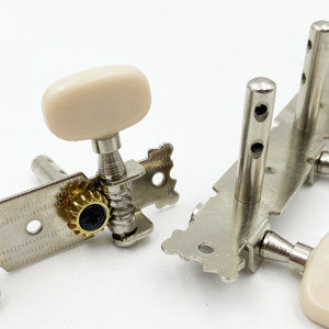 Clavijas <span class=keywords><strong>de</strong></span> Afinación <span class=keywords><strong>de</strong></span> Guitarra Cortas, Triples, Blancas, <span class=keywords><strong>de</strong></span> Cabeza Redonda, con Doble Orificio, 3R3L, para Guitarra Eléctrica, Acústica y Clásica - Product Image 6