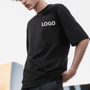 Camiseta Casual Personalizada al por Mayor, 180 g/m², 100% Algodón Peinado, Tejido Sólido Transpirable, Corte Regular Unisex para Hombre, con Logotipo Frontal - Product Image 2